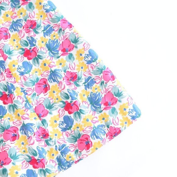 Vintage Multi Colour Floral A-Line Midi Skirt  with Pockets - Picture 4 of 13